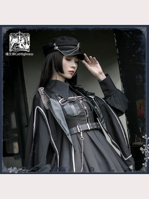 Nightlord Military Gothic Lolita Cloak by Cat Highness (CH02)